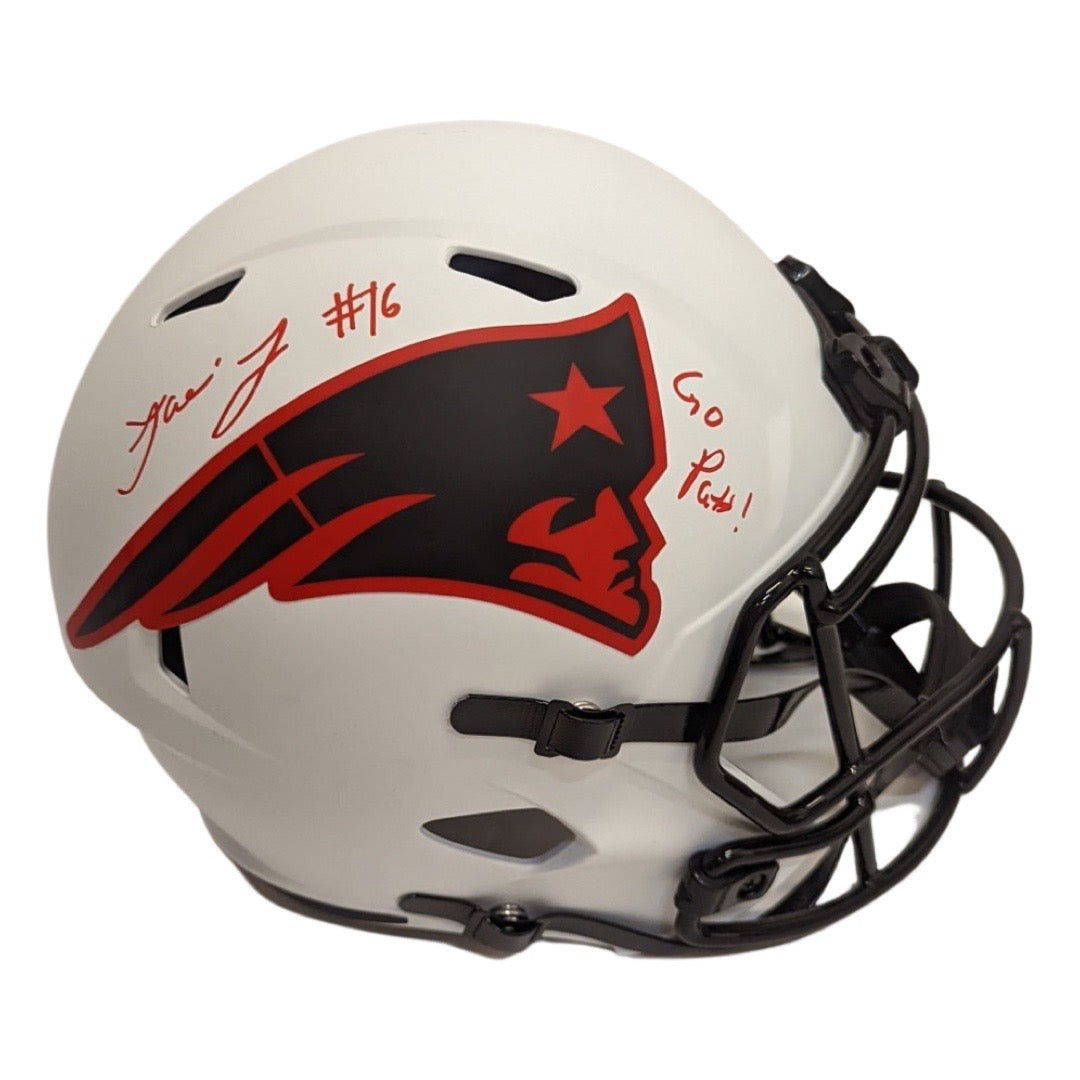 Jakobi Meyers Autographed New England Patriots Lunar Eclipse Replica Helmet “Go Pats” Inscription Steiner CX
