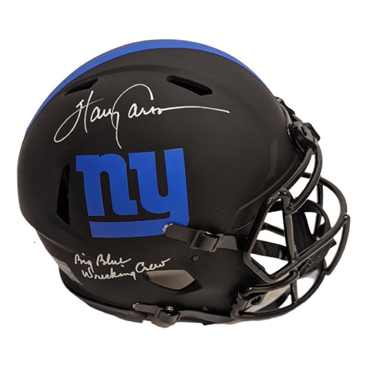 Harry Carson Autographed New York Giants Eclipse Authentic Helmet “Big Blue Wrecking Crew” Inscription JSA