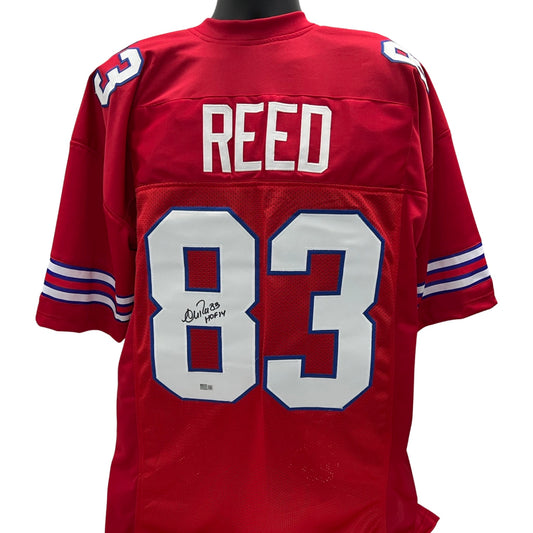 Andre Reed Autographed Buffalo Bills Red Jersey “HOF 14” Inscription Steiner CX