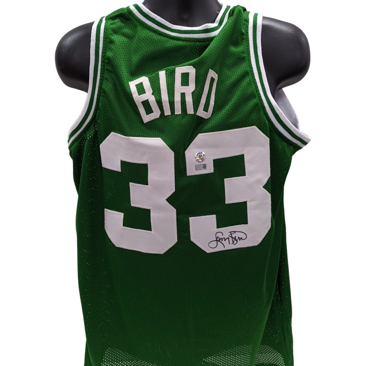 Larry Bird Autographed Boston Celtics Green Jersey Steiner CX & Larry Bird COA