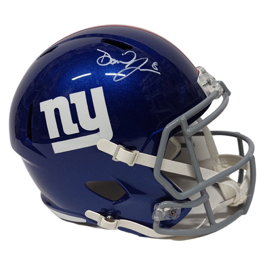 Daniel Jones Autographed New York Giants Speed Replica Helmet Beckett