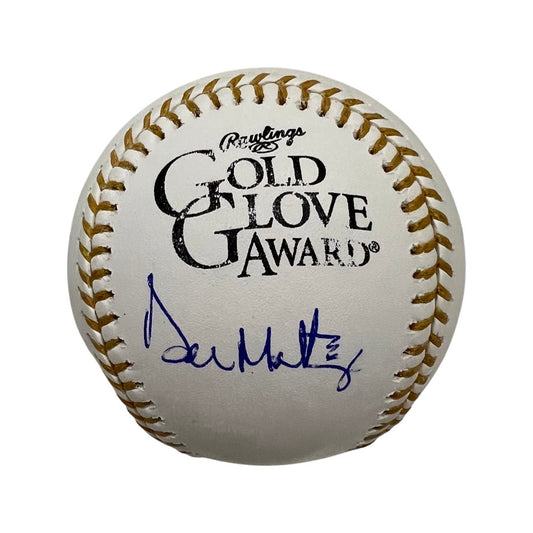 Don Mattingly Autographed New York Yankees Gold Glove Logo Baseball JSA