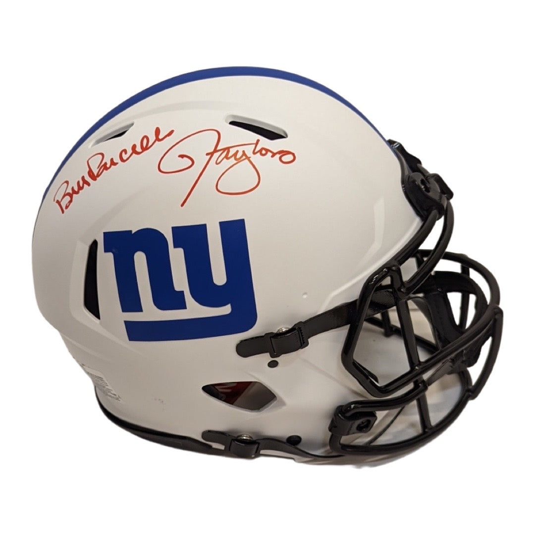 Lawrence Taylor & Bill Parcells Autographed New York Giants Lunar Eclipse Authentic Helmet Steiner CX