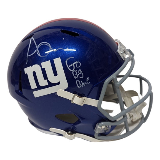 Azeez Ojulari Autographed New York Giants Speed Replica Helmet “Go Big Blue” Inscription Beckett