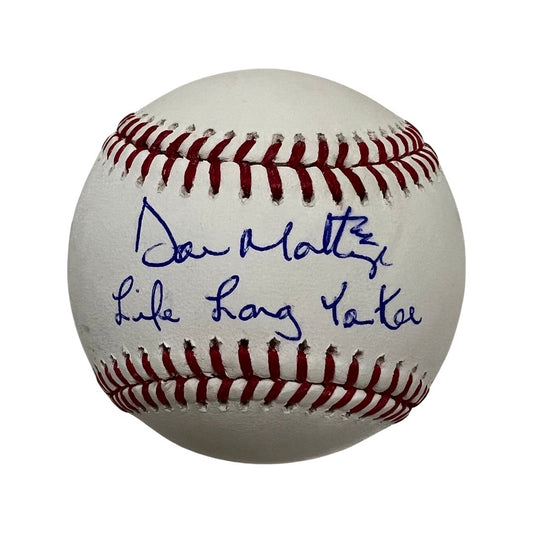 Don Mattingly Autographed New York Yankees OMLB “Life Long Yankee” Inscription JSA