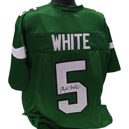 Mike White Autographed New York Jets Green Jersey Beckett