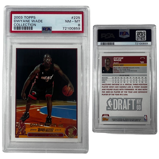 2003 Dwyane Wade Topps Collection #225 PSA NM-MT 8