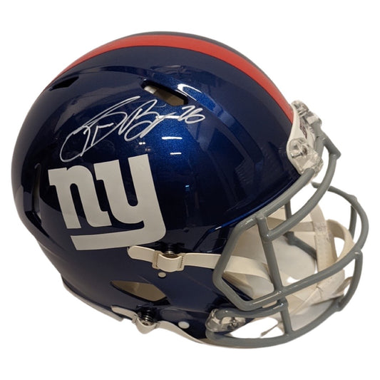 Saquon Barkley Autographed New York Giants Speed Authentic Helmet Beckett